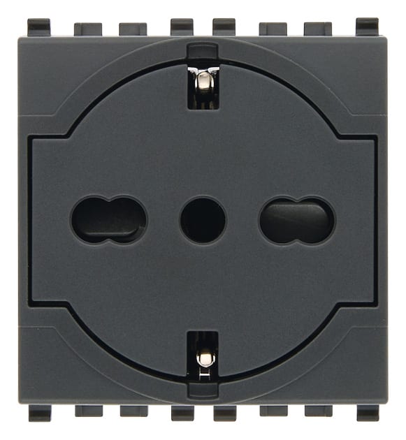 VIMAR - PRESA 2P+T P40 UNIVERSALE A FILO GRIGIO
