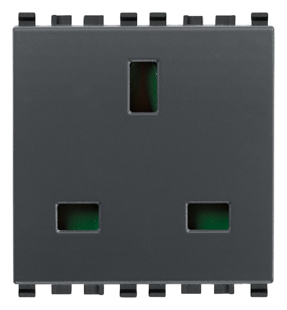 VIMAR - PRESA 2P+T 13A INGLESE GRIGIO