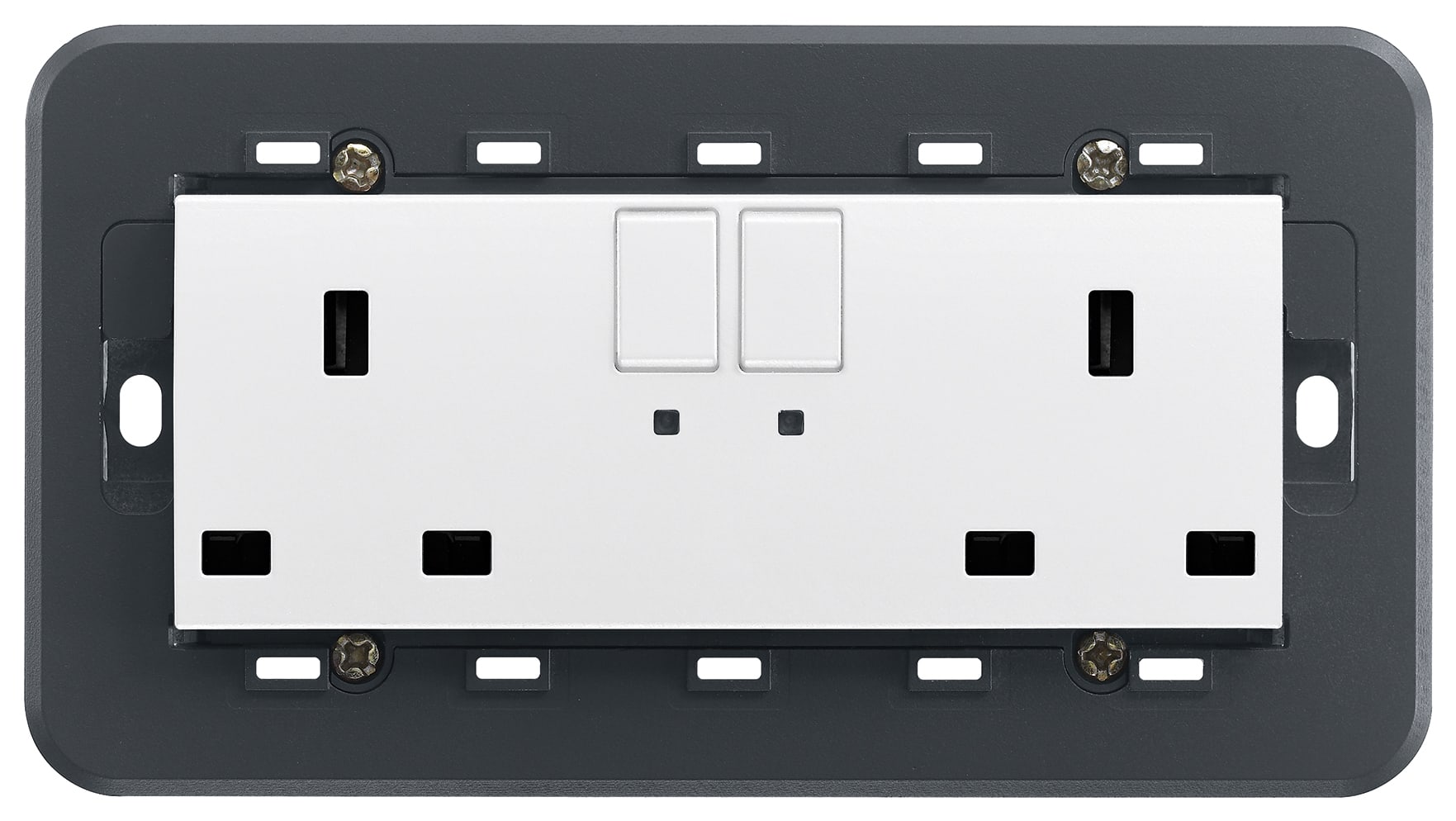 VIMAR - 2 PRESE 2P+T 13A INGLESE INTERR. BIANCO