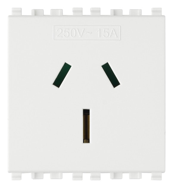 VIMAR - PRESA SICURY 2P+T 15A AUSTRALIA BIANCO