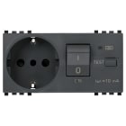 VIMAR - Presa Sicury 2P+T 16A Standard Italiano con Interruttore Magnetotermico Differenziale 1P+N C 16, 230V, Grigio - 4 Moduli