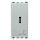 VIMAR - Alimentatore USB C PD 25W con Tecnologia Power Delivery per Dispositivi Elettronici - Uscita USB Tipo C, Alimentazione 120-240V 50/60Hz