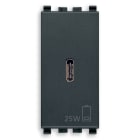 VIMAR - Alimentatore USB-C PD 25W Grigio - Per Notebook, Tablet, Smartphone, Fotocamere - Uscita USB Tipo C - Tecnologia Power Delivery - 120-240V 50/60Hz