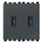 VIMAR - Alimentatore USB C 15W 3A 5V Grigio Ottimizzato per Tablet e Smartphone