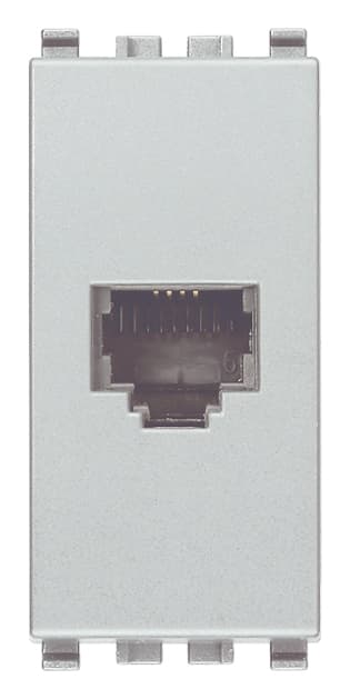 VIMAR - Presa RJ11 6/4 con Morsetti a Vite - 6 Posizioni 4 Contatti, Modello Next