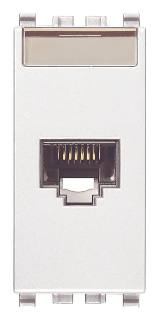 VIMAR - Presa RJ45 Netsafe Cat6 UTP 110 Bianco - Connettore Universale T568A/B, 8 Contatti, Morsetti Ad Incisione D'Isolante Compatibile