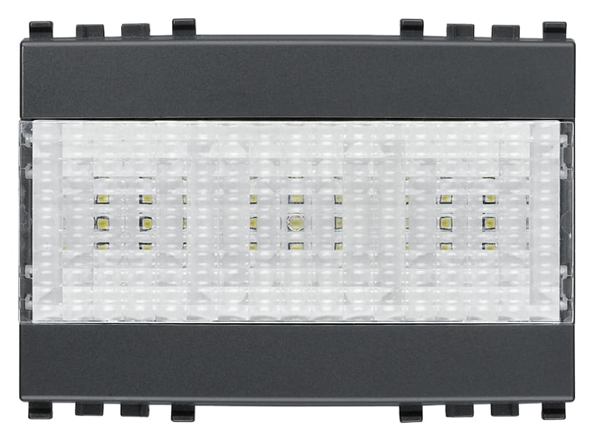 VIMAR - Lampada Emergenza LED 3M Grigio Alta Efficienza Dispositivo Automatico Batterie Ricaricabili Autonomia Moduli