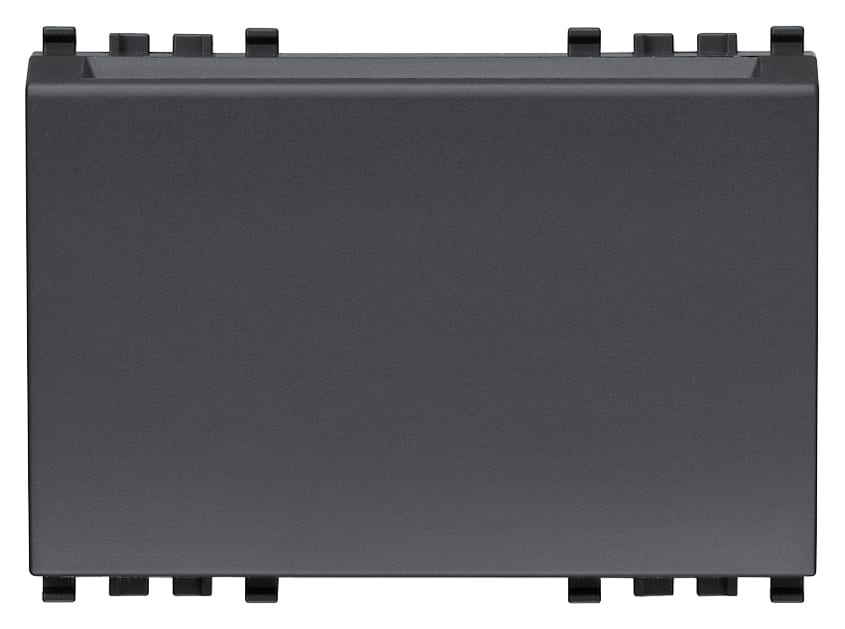 VIMAR - Lettore transponder verticale KNX grigio con tasca, 2 uscite relè NO 4A 24V, 2 ingressi, alimentazione 12-24V, 3 moduli.