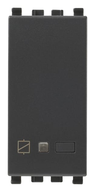VIMAR - Attuatore IoT 16A grigio, comando elettronico wireless con relè NO, Bluetooth 5.0, Zigbee 3.0, misurazione potenza, LED RGB, 100-240 V.
