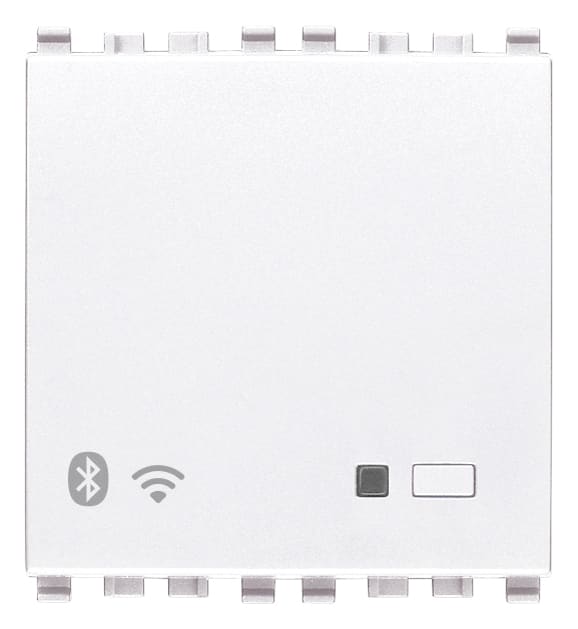 VIMAR - Gateway IoT bianco 2 moduli, Bluetooth Wi-Fi per integrazione e supervisione VIEW Wireless, Cloud e App, alimentazione 100-240 V 50/60 Hz.