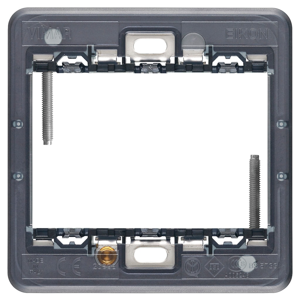 VIMAR - Supporto 3 Moduli con Viti per Scatole Quadrate - Materiale Elettrico