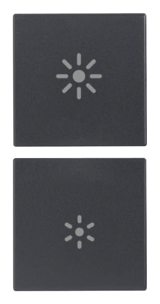 VIMAR - DUE MEZZI TASTI 1M DIMMER GRIGIO