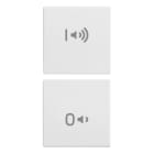 VIMAR - Due Mezzi Tasti 1M On/Off Volume Bianco - Intercambiabili 1 Modulo, Simboli I Volume E O