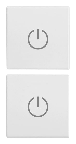VIMAR - DUE MEZZI TASTI 1M SIMBOLI TOGGLE BIANCO