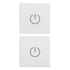 VIMAR - DUE MEZZI TASTI 1M SIMBOLI TOGGLE BIANCO