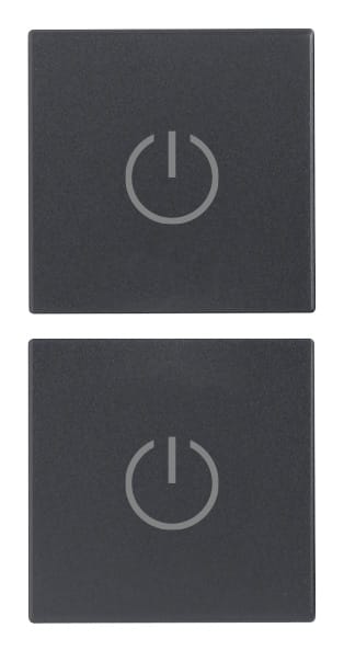 VIMAR - DUE MEZZI TASTI 1M SIMBOLI TOGGLE GRIGIO