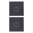 VIMAR - DUE MEZZI TASTI 1M SIMBOLI TOGGLE GRIGIO
