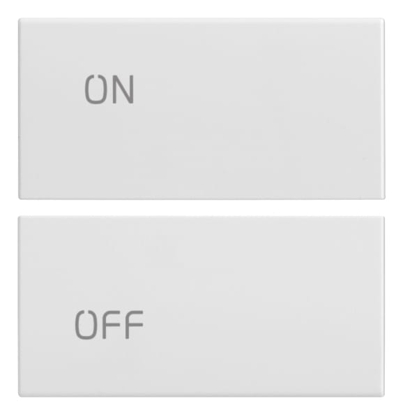 VIMAR - DUE MEZZI TASTI 2M SIMBOLI ON/OFF BIANCO