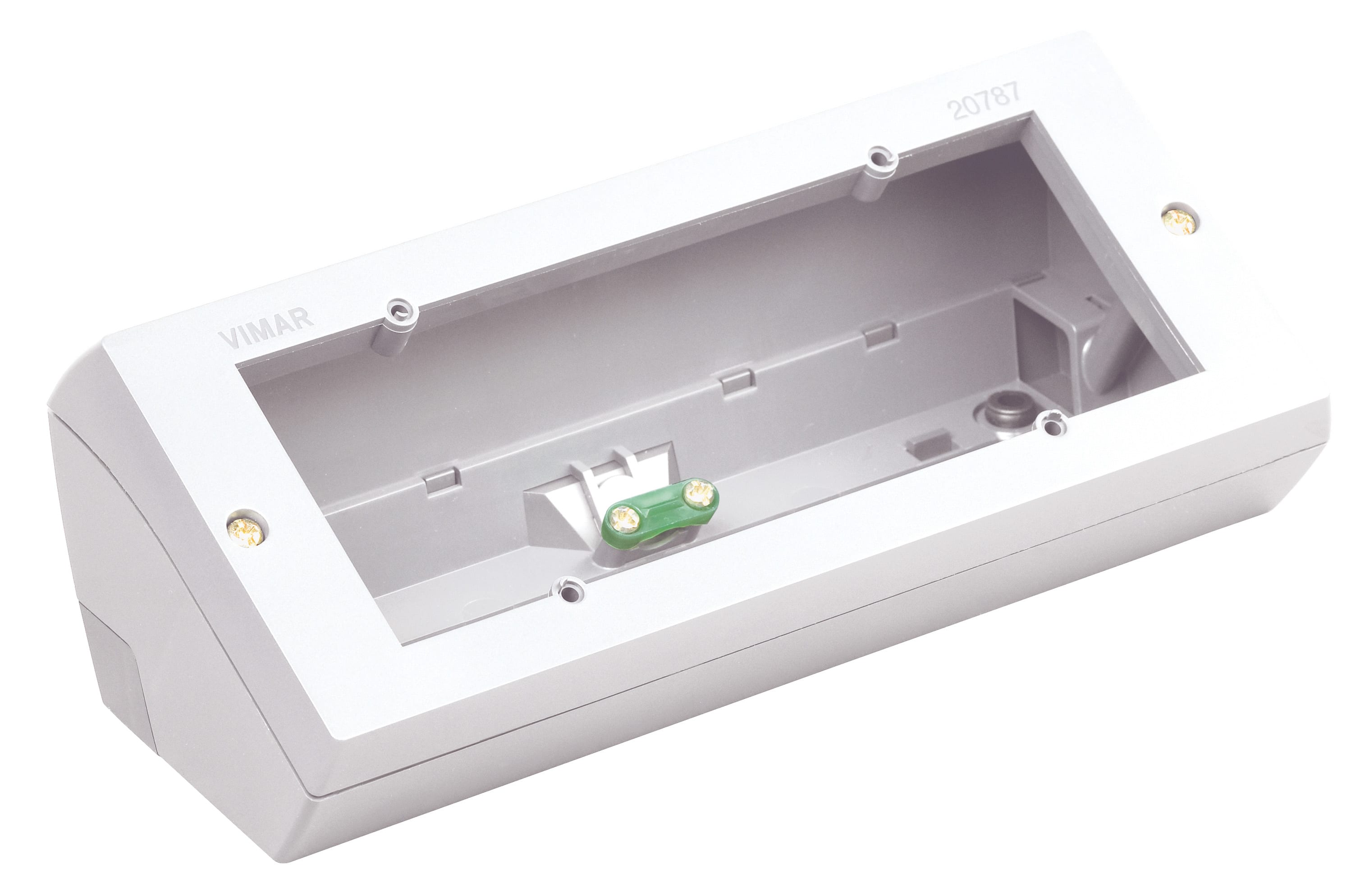 VIMAR - Scatola da Tavolo Bianco Inclinata per 7 Moduli Eikon con Supporto e Placca
