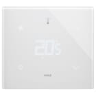 VIMAR - Termostato domotico FAN 2M bianco diamante touch screen per controllo temperatura ambiente, comando fan-coil 3 velocità, retroilluminazione LED RGB.