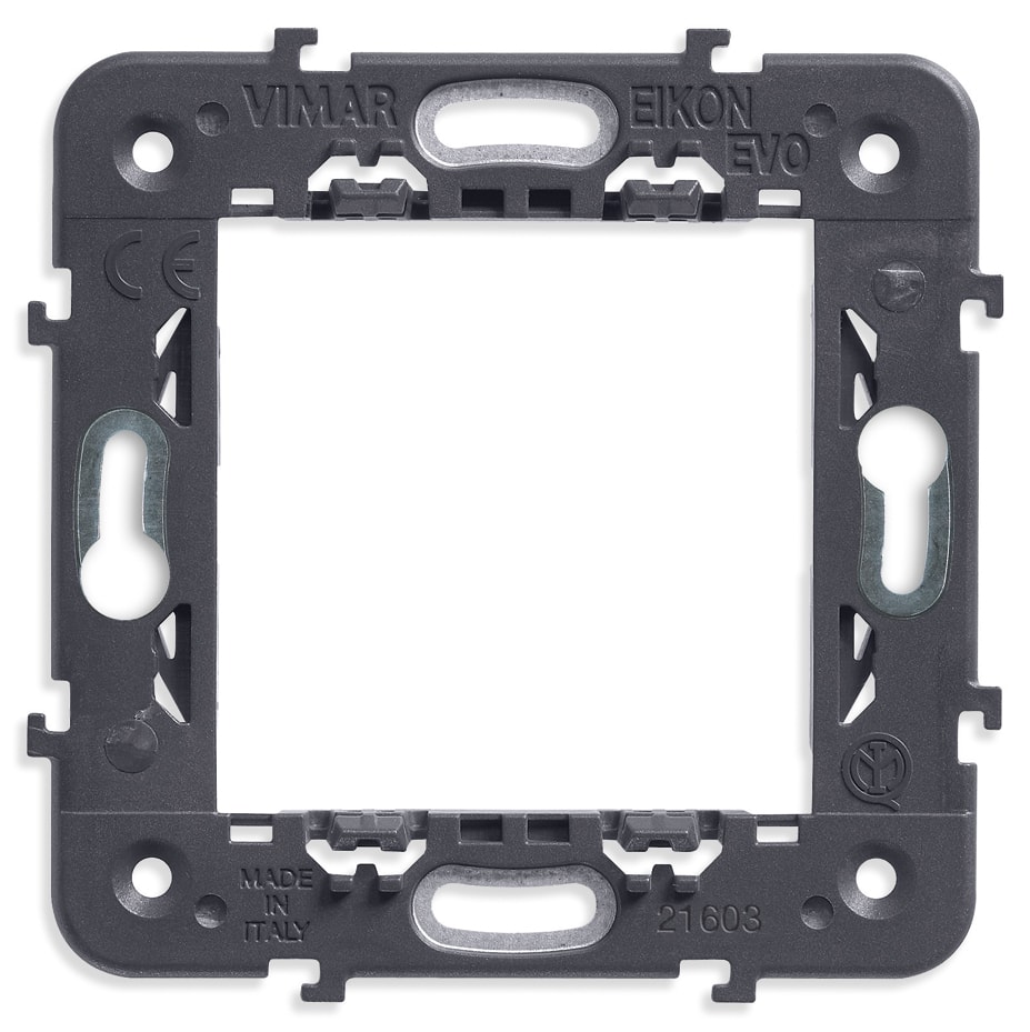 VIMAR - Supporto 2 Moduli Senza Viti per Scatole Interasse 60mm o 56x56mm Componibile Interasse 71mm