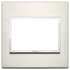 VIMAR - Placca 3 Moduli in Alluminio Nobilitato Titanio per Impianti Elettrici