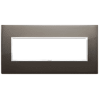 VIMAR - Placca 7 Moduli Alluminio Nobilitato Nero Zaffiro
