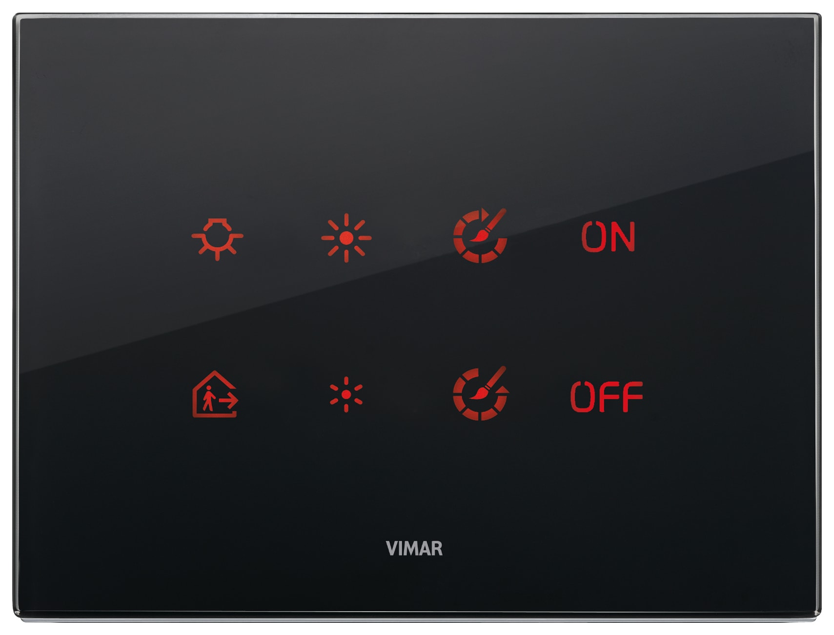 VIMAR - PLACCA 4M NERO DIAMANTE