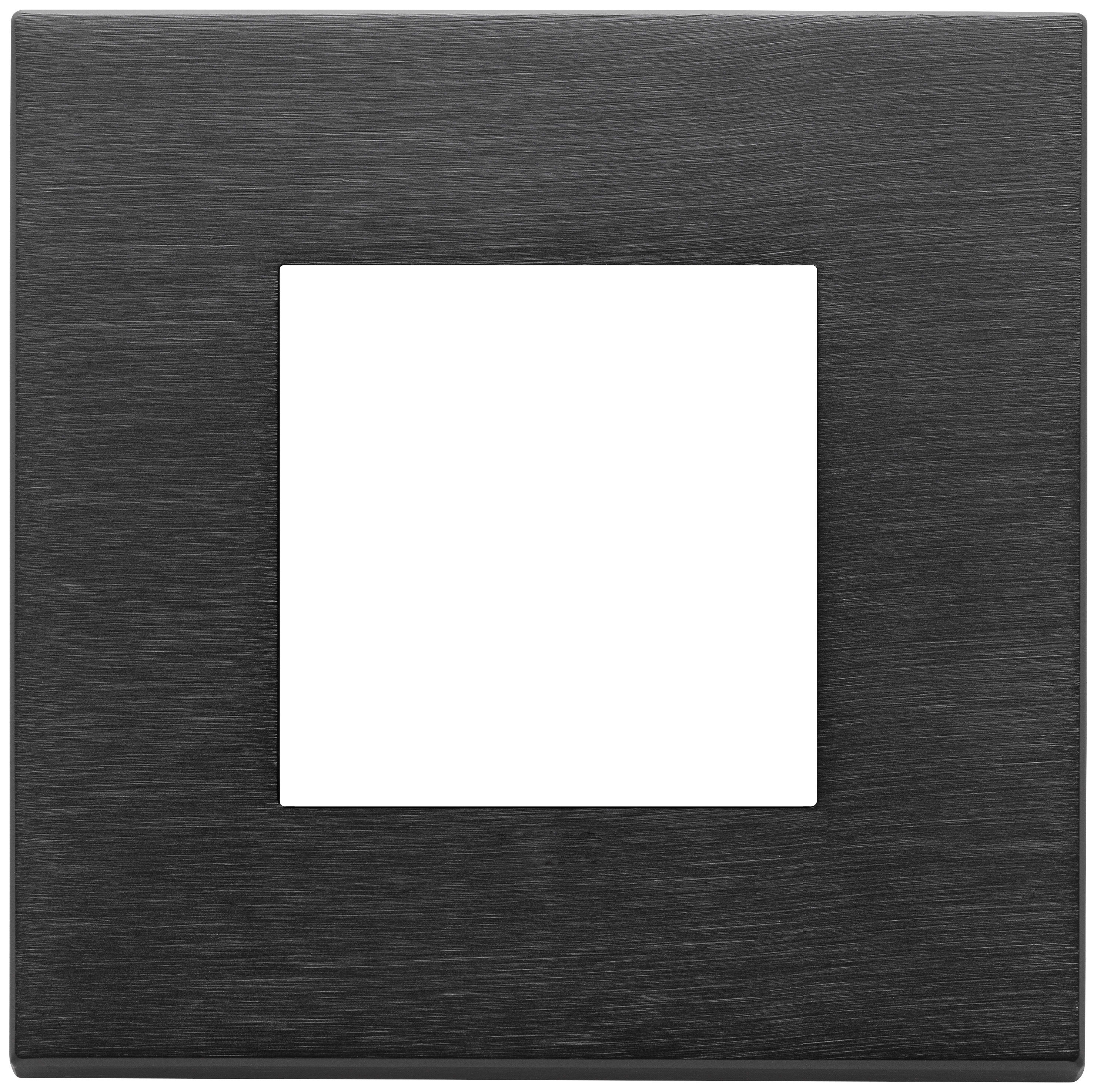 VIMAR - PLACCA 2M NERO SPAZZOLATO