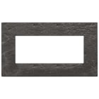 VIMAR - Placca 5 Moduli Pietra Lavorata Nero Marquina