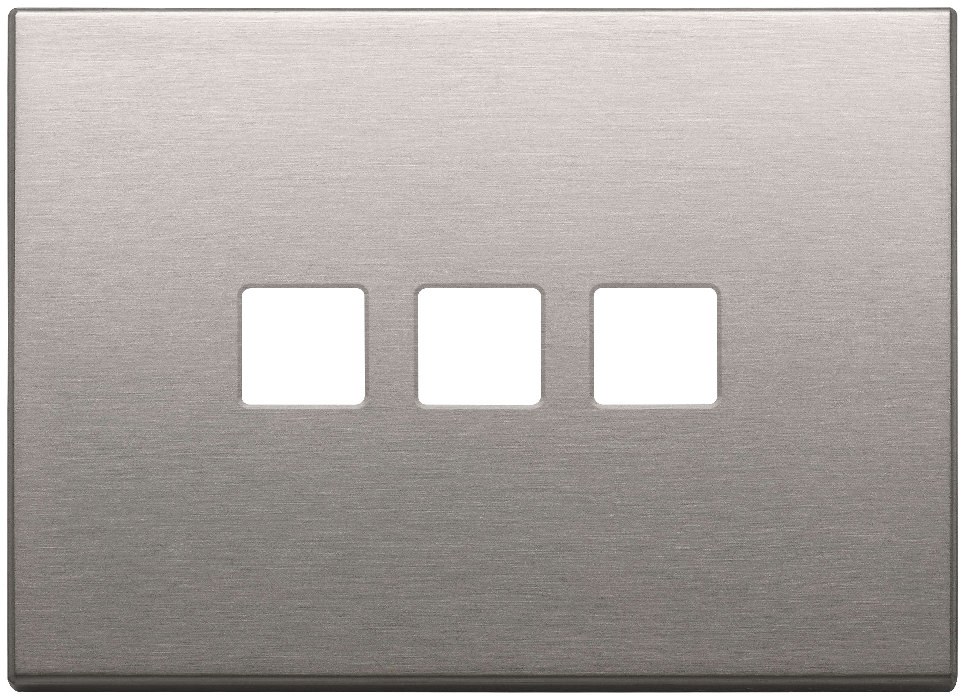 VIMAR - PLACCA 3MX3 FLAT NICHEL SPAZZOLATO