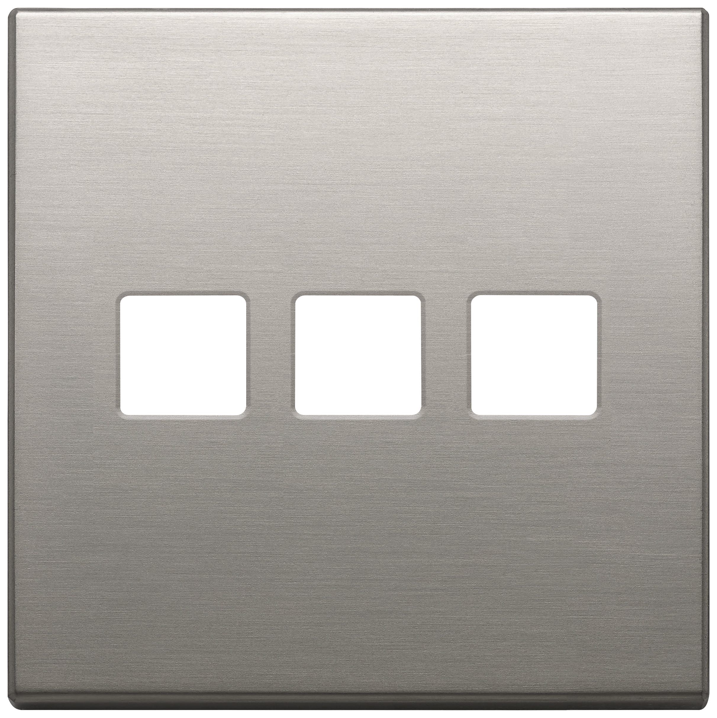 VIMAR - PLACCA 3MX3 BS FLAT NICHEL SPAZZOLATO