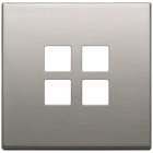 VIMAR - PLACCA 2MX4 FLAT NICHEL SPAZZOLATO