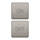 VIMAR - Due Tasti Flat Intercambiabili Simboli On/Off Nichel Spazzolato