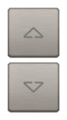VIMAR - Due Tasti Flat Intercambiabili Simboli Frecce Nichel Spazzolato