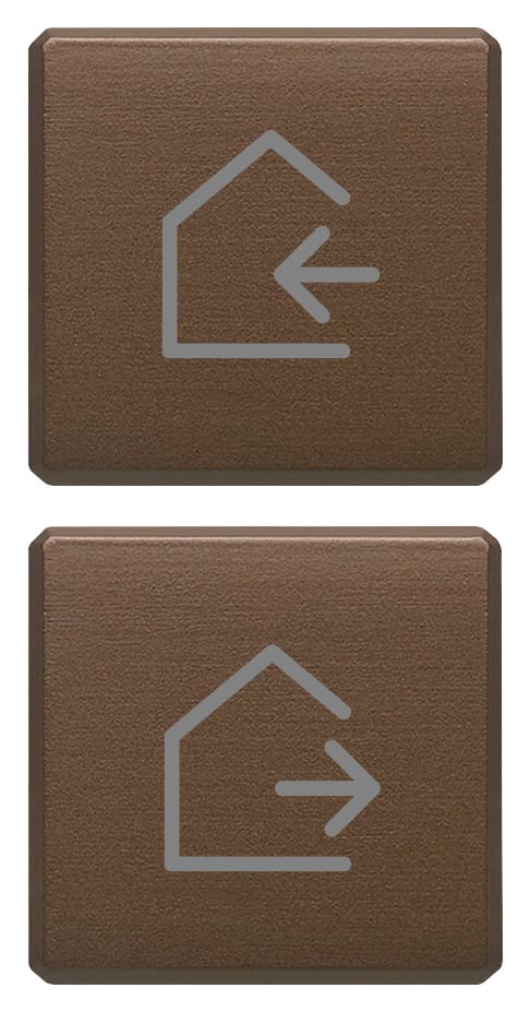 VIMAR - DUE TASTI FLAT SCENARIO CASETTA BRONZO
