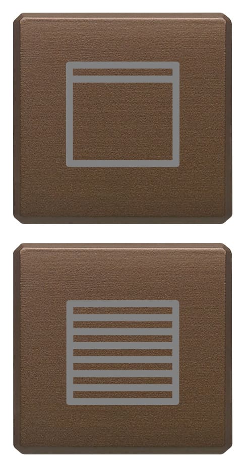 VIMAR - DUE TASTI FLAT SCEN. TAPPARELLA BRONZO