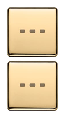 VIMAR - DUE TASTI FLAT NEUTRI ILLUM. ORO
