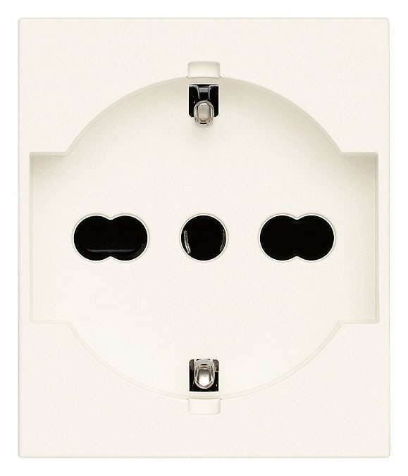 VIMAR - Presa Universale Bianco Sicury 2P+T 16A 250V~ Standard Italiano P40 - 2 Moduli