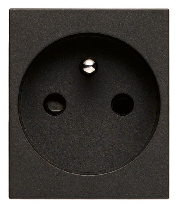 VIMAR - PRESA SICURY 2P+T FRANCESE NERO