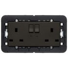 VIMAR - 2 PRESE 2P+T 13A INGLESE INT+SPIA NERO