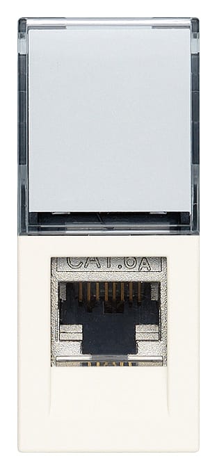 VIMAR - Presa Rj45 Netsafe Cat6A Ftp Bianco - Connettore Schermato Universale T568A/B, 8 Contatti, Morsetti Ad Incisione D'Isolante