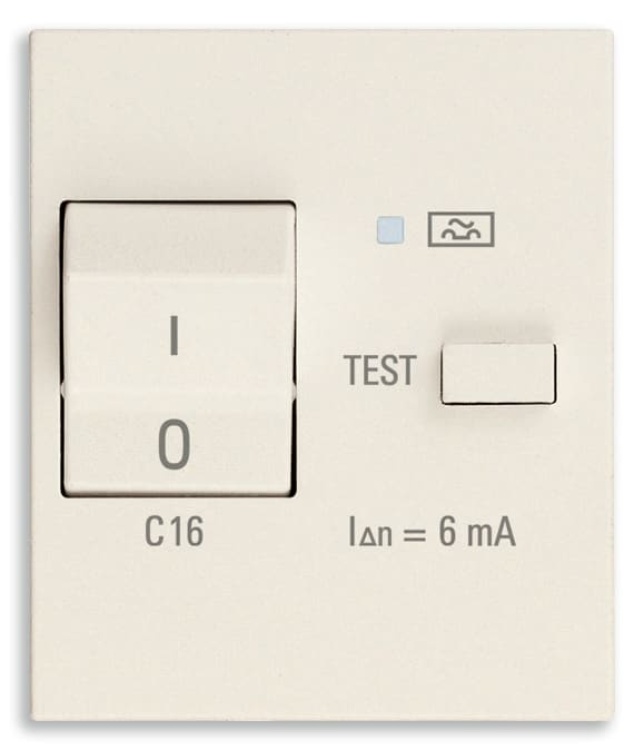 VIMAR - Interruttore Automatico Magnetotermico Differenziale 1P+N C16 6Ma 120-230V 50-60Hz 3000A - Canapa 2 Moduli