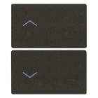 VIMAR - DUE MEZZI TASTI 2M SIMBOLI FRECCE NERO