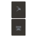 VIMAR - DUE MEZZI TASTI 1M CANCELLO GARAGE NERO