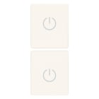 VIMAR - DUE MEZZI TASTI 1M SIMBOLI TOGGLE BIANCO