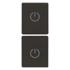 VIMAR - DUE MEZZI TASTI 1M SIMBOLI TOGGLE NERO