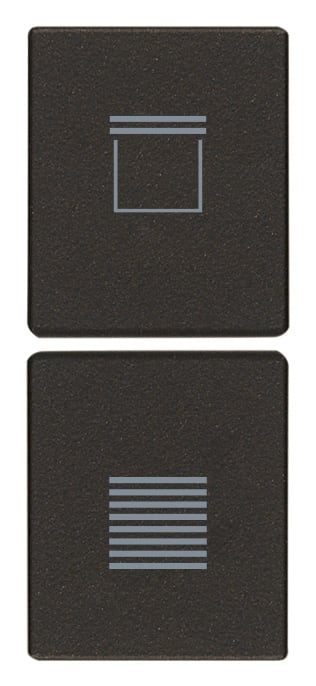 VIMAR - DUE MEZZI TASTI 1M SCEN. TAPPARELLA NERO