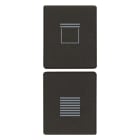 VIMAR - DUE MEZZI TASTI 1M SCEN. TAPPARELLA NERO