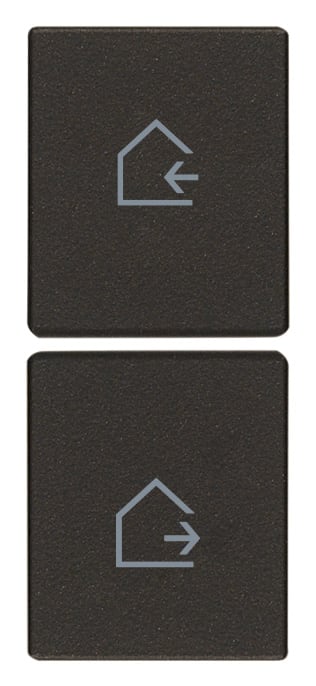 VIMAR - DUE MEZZI TASTI 1M SCEN. CASETTA NERO